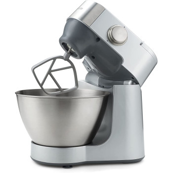 KENWOOD Stand Mixer Kitchen Machine PROSPERO 900W with 4.3L Stainless Steel Bowl, K Beater, Whisk, Dough Hook, Blender, Meat Grinder KM281SI Silver