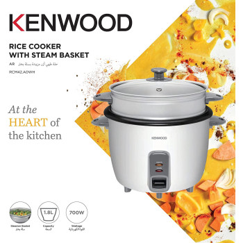 KENWOOD 2 in 1 Rice Cooker 1.8L 10 Cups Rice with Food Steamer Basket