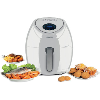 Kenwood Digital Air Fryer XXL 5.5L 2.4KG 1800W with Rapid Hot Air Circulation for Frying, Grilling, Broiling, Roasting, Baking and Toasting HFP50.000WH, White