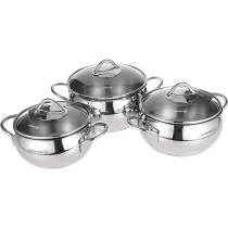 Korkmaz Stainless Steel Tombik Cookware Set, 6 Pieces Multi Color