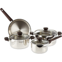 Korkmaz Kappa 7Pcs. Cookware Set, Silver, A1679