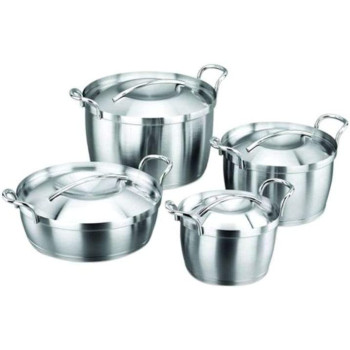 Korkmaz Lia 8 Pcs Cookware Set Satin, Silver, A1009