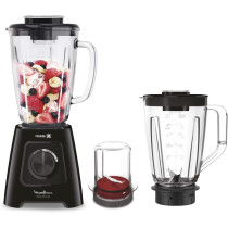 Moulinex Blendforce 2, Plastic And Glass Jar Grinder Accessory, 600W, Black, Lm42R827 Min 1 year manufacturer warranty