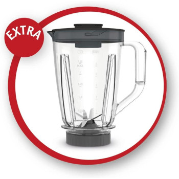 Moulinex Blendforce 2, Plastic And Glass Jar Grinder Accessory, 600W, Black, Lm42R827 Min 1 year manufacturer warranty