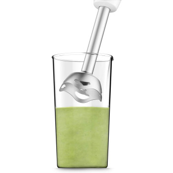 Moulinex Easy Chef Hand Blender With 800 ml Beaker, 450W, White, Plastic Stainless Steel, Dd451127 Min 1 year manufacturer warranty