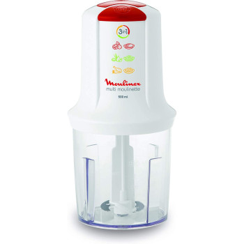 Moulinex Multi Moulinette 500 Ml Chopper, 400 Watt, White, Plastic Glass, At711161 Min 1 year manufacturer warranty