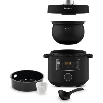 Moulinex Turbo Cuisine Electrical Pressure Cooker, 5 Litre, 915 1090W, Black, Ce753827 Min 1 year manufacturer warranty