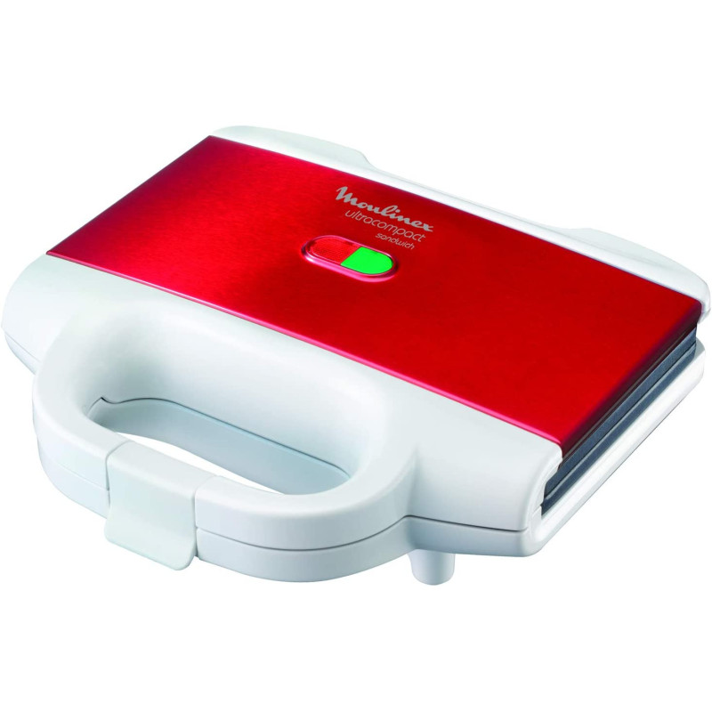 Moulinex Sandwich Maker, perfect for sandwiches, paninis, all breads, red color, SM156843