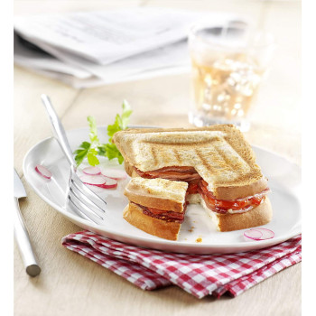 Moulinex Sandwich Maker, perfect for sandwiches, paninis, all breads, red color, SM156843