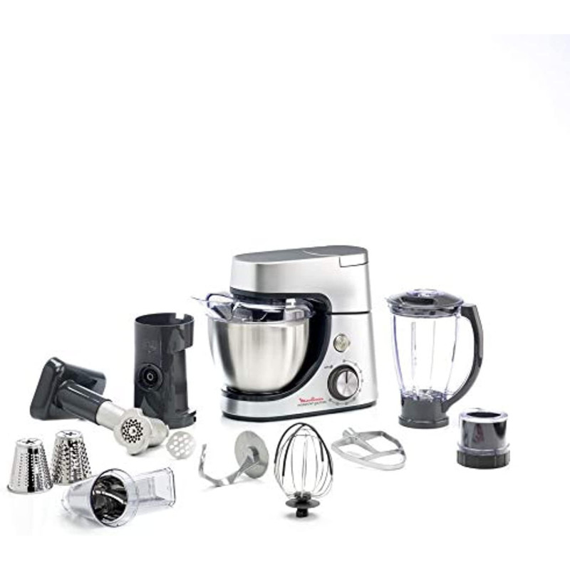Moulinex Masterchef Gourmet Kitchen Machine, 1100 Watts, Silver, Plastic Stainless Steel, Qa513D27 Min 1 year manufacturer warranty