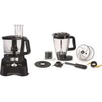 Moulinex Double Force Food Processor, Black, Plastic, Fp821827 Min 1 year manufacturer warranty