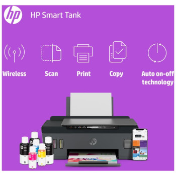 HP Smart Tank 515 Printer Wireless Print Scan Copy All In One Printer Print up to 18000 or 8000 color pages Black 1TJ09A