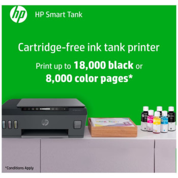 HP Smart Tank 515 Printer Wireless Print Scan Copy All In One Printer Print up to 18000 or 8000 color pages Black 1TJ09A