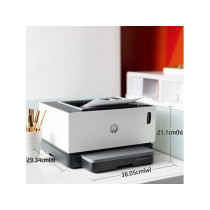 HP Neverstop Laser 1000W Wireless Print Speed up to 21 Page Per Minute Toner preloaded to print up to 5000 pages White 4RY23A
