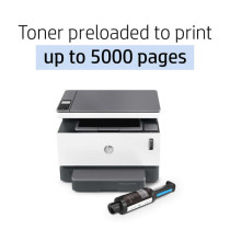 HP Neverstop Laser 1200W Wireless Print Scan Copy Automated Document Feeder Mono Printer to print up to 5000 pages White 4RY26A